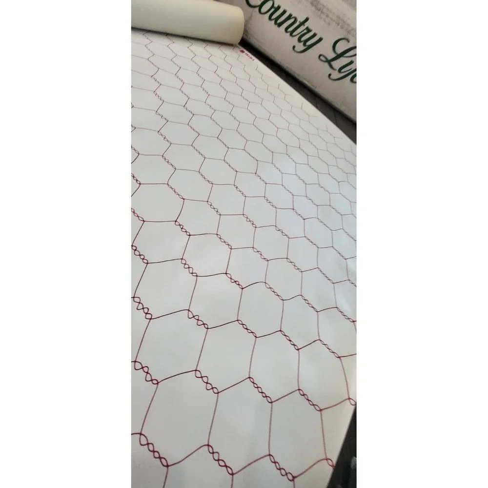 Vintage‎ 1991 Country Life CHICKEN WIRE Wallpaper Roll 28INCHX40+FT ROLL FARM